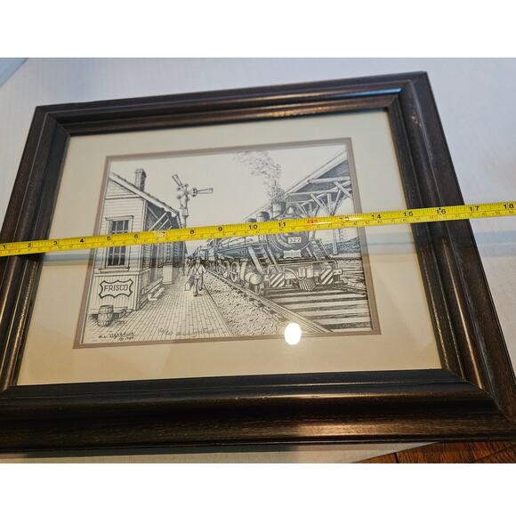 FRISCO Rail Station print "Departure Time" 1982 George L. Lightfoot  KC MO Rare - Picture 7 of 8